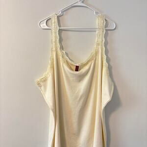 Gitano Women's Yellow Sequin Lace Tank Top Size 30/32 W